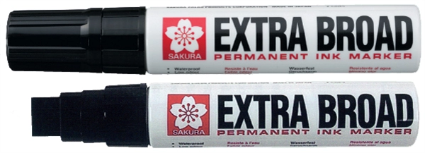 Een sakura permanent-marker extra broard extra breed blauw koop je bij NiceSupplies.nl