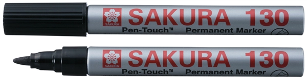 Een sakura permanent-marker pen-touch 130 1,2 mm blauw koop je bij NiceSupplies.nl