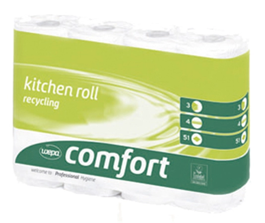 Een satino by wepa keukenrol comfort 3-laags helderwit koop je bij NiceSupplies.nl