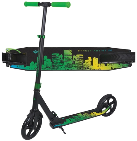 Een schildkrot tretroller city scooter street artist 2.0 groen koop je bij NiceSupplies.nl