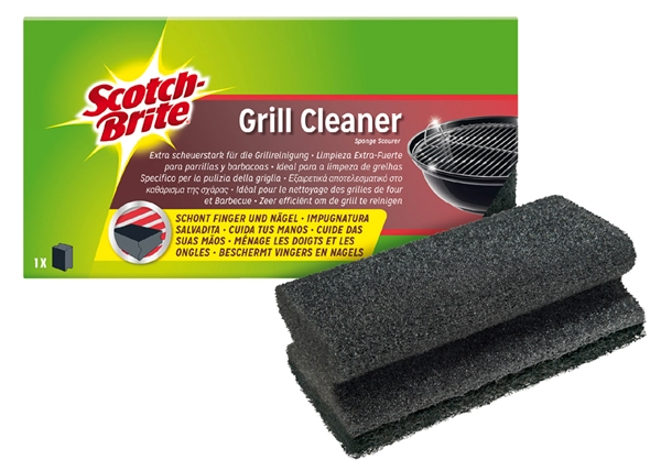 Een scotch-brite gril-reiniger bbq kleur zwart koop je bij NiceSupplies.nl