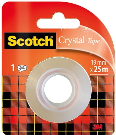 Een scotch plakband crystal transparant 19 mmx25 m koop je bij NiceSupplies.nl