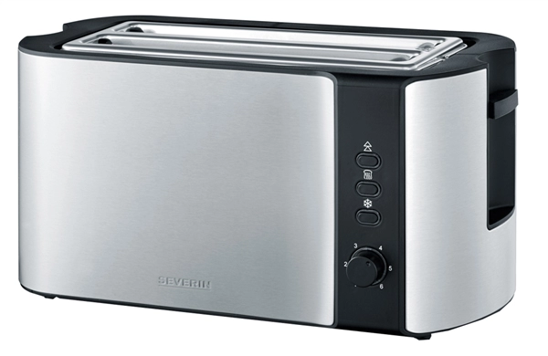 Een severin 4-ruiten-toaster at 2590 edelstaal / zwart koop je bij NiceSupplies.nl