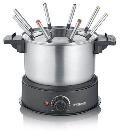 Een severin fondue fo 2470 edelstaal/zwart koop je bij NiceSupplies.nl