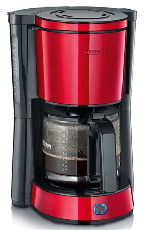 Een severin koffiezetter ka 4817 type 1.000 w rood / zwart koop je bij NiceSupplies.nl