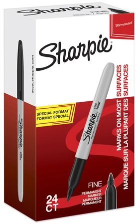 Een sharpie permanent-marker fijn value pak zwart koop je bij NiceSupplies.nl