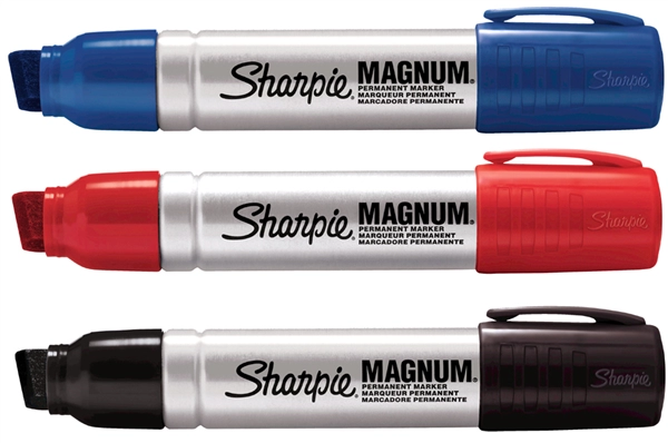 Een sharpie permanent-marker metaal magnum beitelpunt zwart koop je bij NiceSupplies.nl