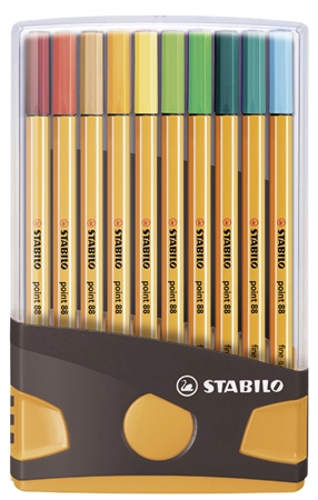 Een stabilo fineliner point 88-20 stuks colorparade-grijs-orange koop je bij NiceSupplies.nl