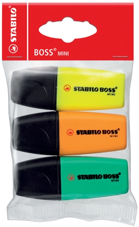 Een stabilo markeerstift boss mini 5 stuks kunststof etui koop je bij NiceSupplies.nl