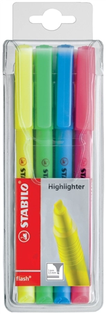 Een stabilo markeerstift flash 6 stuks pp-etui koop je bij NiceSupplies.nl