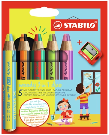 Een stabilo multitalentstift woody 3 in 1 duo 10stuks karton-etui koop je bij NiceSupplies.nl