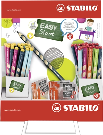 Een stabilo potlood easygraph 72 stiften en 12 puntenslijper display koop je bij NiceSupplies.nl