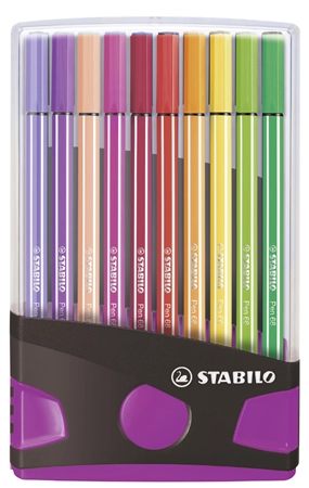 Een stabilo viltstift pen 68 20 stuks colorparade grijs-lichtblauw koop je bij NiceSupplies.nl