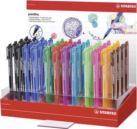 Een stabilo viltstift pointmax 48 stuks karton-display koop je bij NiceSupplies.nl