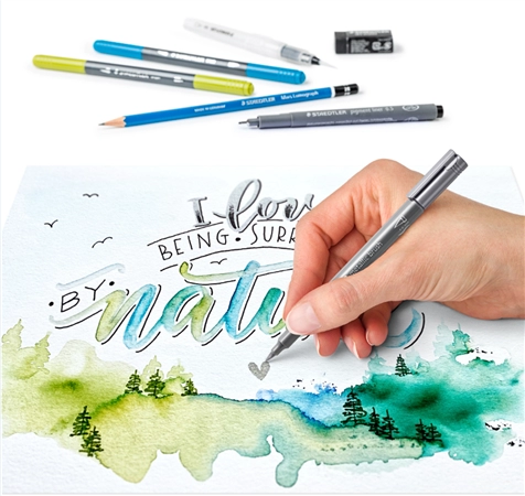 Een staedtler aquarel-en handlettering-set watercolor koop je bij NiceSupplies.nl