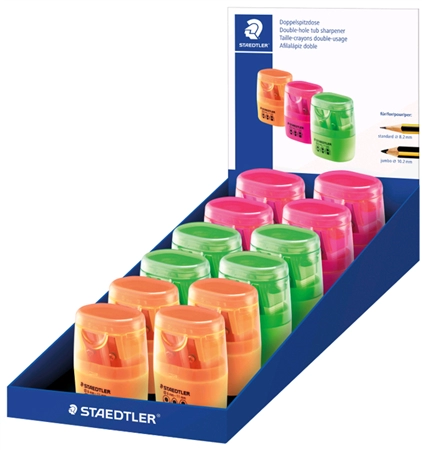 Een staedtler dubbele puntenslijper 512 60 12 stuks display koop je bij NiceSupplies.nl