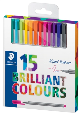 Een staedtler fijnschrijver triplus brilliant colours 42 stuks etui koop je bij NiceSupplies.nl