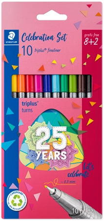 Een staedtler fineliner triplus 20 + 5 celebration-set koop je bij NiceSupplies.nl