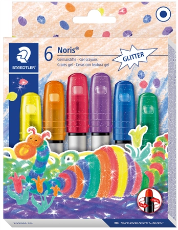 Een staedtler gelmalstift noris club glitter 6 stuks etui koop je bij NiceSupplies.nl