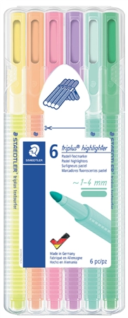 Een staedtler markeerstift triplus highlighter 10 stuks etui koop je bij NiceSupplies.nl