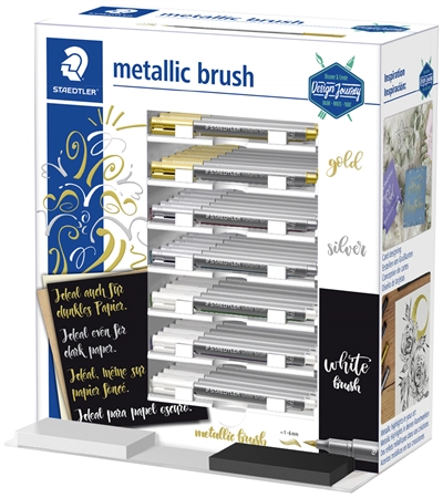 Een staedtler penseelstift metallic brush 70 stuks display koop je bij NiceSupplies.nl