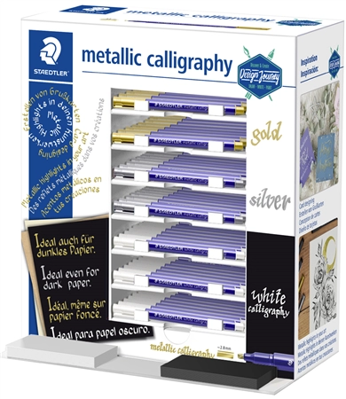 Een staedtler permanent-marker metallic calligraphy,70 stuks display koop je bij NiceSupplies.nl