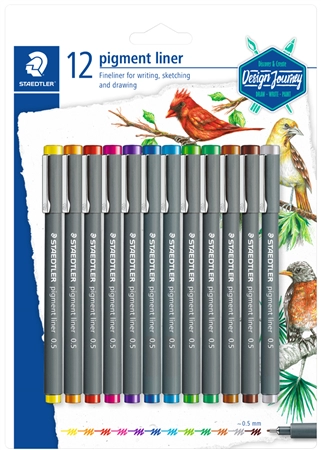 Een staedtler pigmentliner design journey 12 stuks blisterkaart koop je bij NiceSupplies.nl