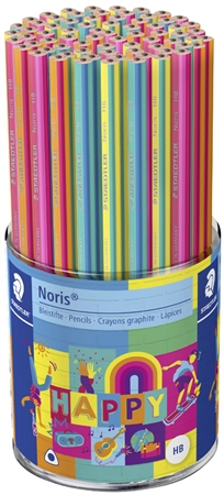 Een staedtler potlood noris happy hardheid: hb 72 stuks koker koop je bij NiceSupplies.nl