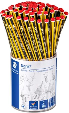 Een staedtler potlood noris met gum 72 stuks koker koop je bij NiceSupplies.nl