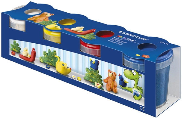 Een staedtler speelklei-set noris club 4 basisverf koop je bij NiceSupplies.nl