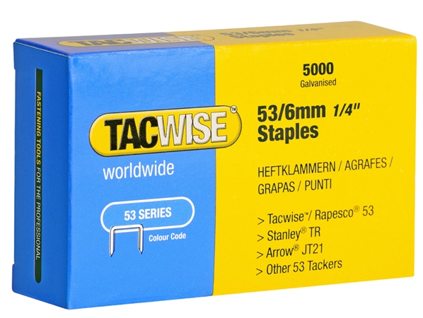 Een tacwise nietjes 53-12mm verzinkt 2000 stuks koop je bij NiceSupplies.nl