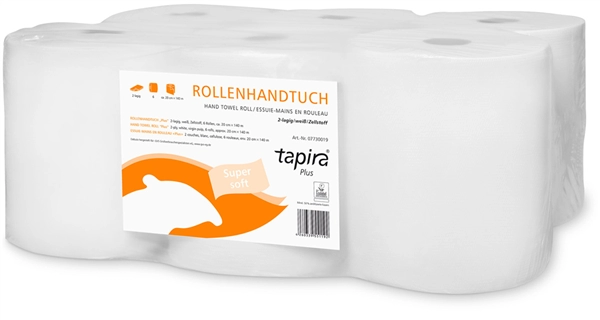 Een tapira handdoekrol plus-2-laags-wit-140 m koop je bij NiceSupplies.nl