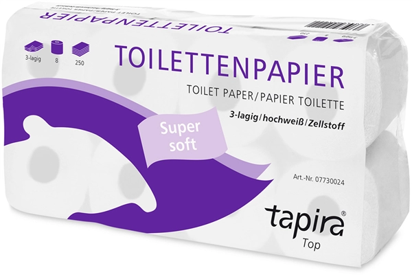 Een tapira toiletpapier 4-laags helderwit grootverpakking koop je bij NiceSupplies.nl