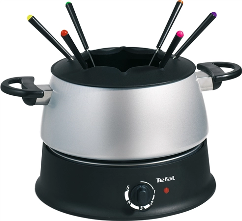 Een tefal fondue base ronde ef3000 edelstaal/zwart koop je bij NiceSupplies.nl