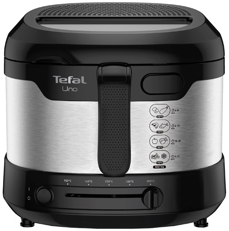 Een tefal fritteuse uno m edelstaal ff215d zwart/edelstaal koop je bij NiceSupplies.nl