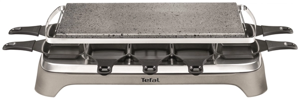 Een tefal raclette pierrade pr457b voor 10 personen grijs koop je bij NiceSupplies.nl