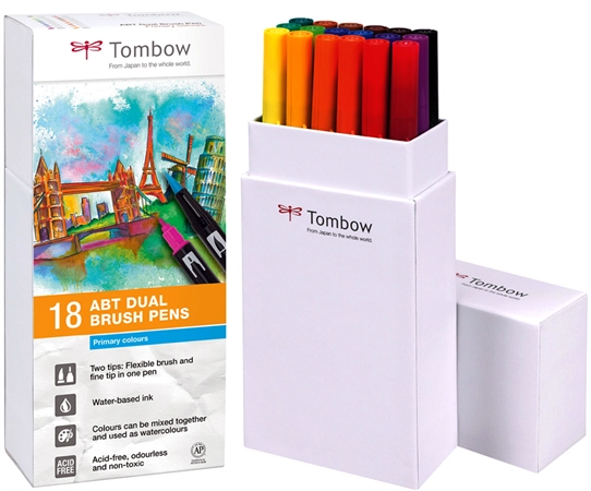 Een tombow duo-viltstift dual brush pen abt primrverf koop je bij NiceSupplies.nl