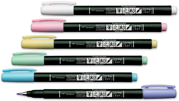 Een tombow kaligrafie-stift fudenosuke pastel lichtgroen koop je bij NiceSupplies.nl