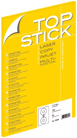 Een top stick cd-etiketten maxi diameter: 117 mm wit koop je bij NiceSupplies.nl