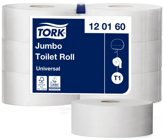 Een tork grote rollen-toiletpapier jumbo 1-laags naturel 480 m koop je bij NiceSupplies.nl