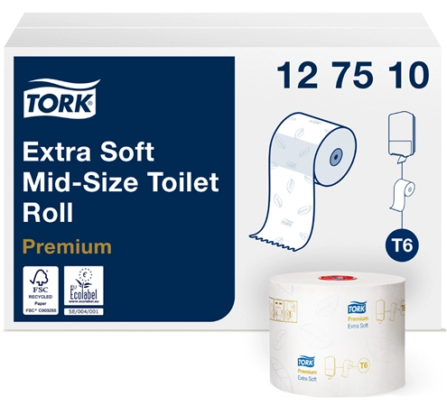 Een tork midirollen-toiletpapier 3-laags wit 70 m koop je bij NiceSupplies.nl