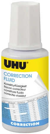 Een uhu correctievloeistof correction fluid wit 20 ml koop je bij NiceSupplies.nl