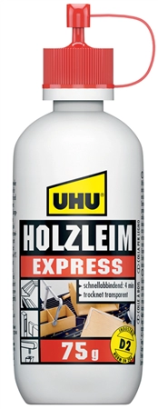 Een uhu hout lijm express d2 oplosmiddelvrij 250gr fles koop je bij NiceSupplies.nl