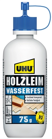 Een uhu hout lijm watervast d3 oplosmiddelvrij 250gr fles koop je bij NiceSupplies.nl