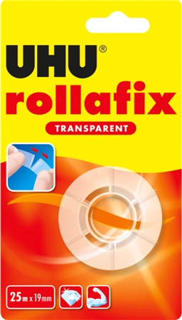 Een uhu plakband rollafix transparant 19mmx25 m koop je bij NiceSupplies.nl