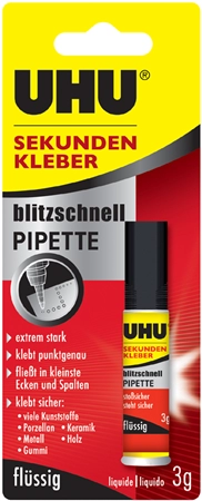 Een uhu secondelijm blitzsnel pipette 10gr koop je bij NiceSupplies.nl