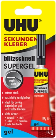 Een uhu secondelijm blitzsnel supergel 3gr koop je bij NiceSupplies.nl