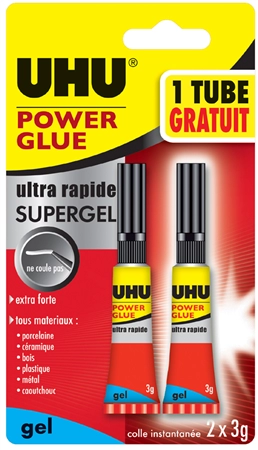 Een uhu secondelijm power lijm ultra rapide 3gr koop je bij NiceSupplies.nl