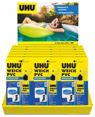 Een uhu speciaallijm weich pvc 30 g tube 18 stuks display koop je bij NiceSupplies.nl