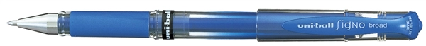 Een uni-ball gel-rollerpen signo broad um-153 wit koop je bij NiceSupplies.nl